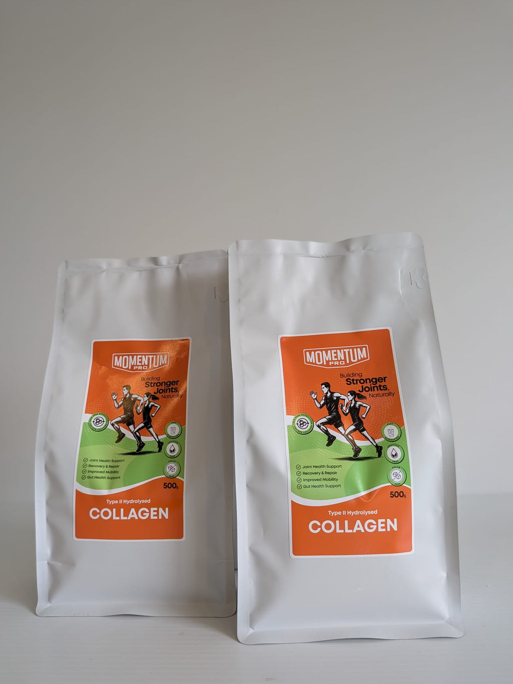 Momentum Pro Type II Hydrolysed Collagen 500g powder for joint health and mobility